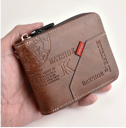 Portefeuille Homme Vintage Premium – Élégance, Sécurité & Organisation (Cote)